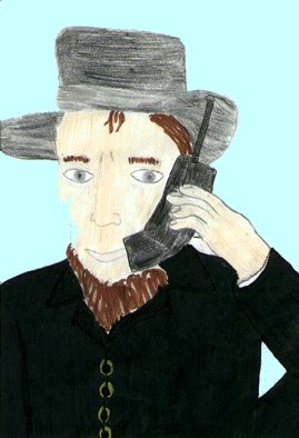Amish telephone user